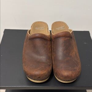 Dansko Women's Brown Leather Clogs